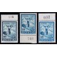 ARGENTINA 1959 GJ 1148, 1148A y 1148B LAS TRES ESTAMPILLAS NUEVAS MINT CON BORDES DE HOJA NUMERADOS RARO U$ 36+